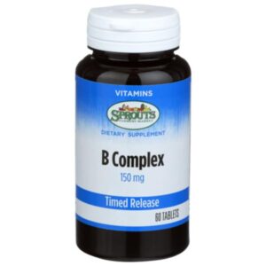 Version 1.0.0 Frasco y etiqueta de Sprouts B Complex 150 mg tabletas