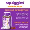 Gomitas Squiggles sabor uva en primer plano