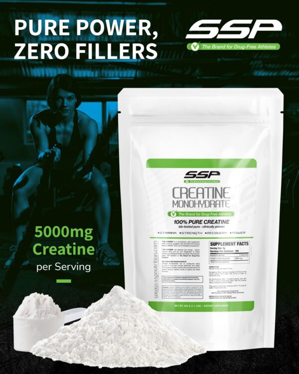 Sobre de 500 g de creatina monohidratada