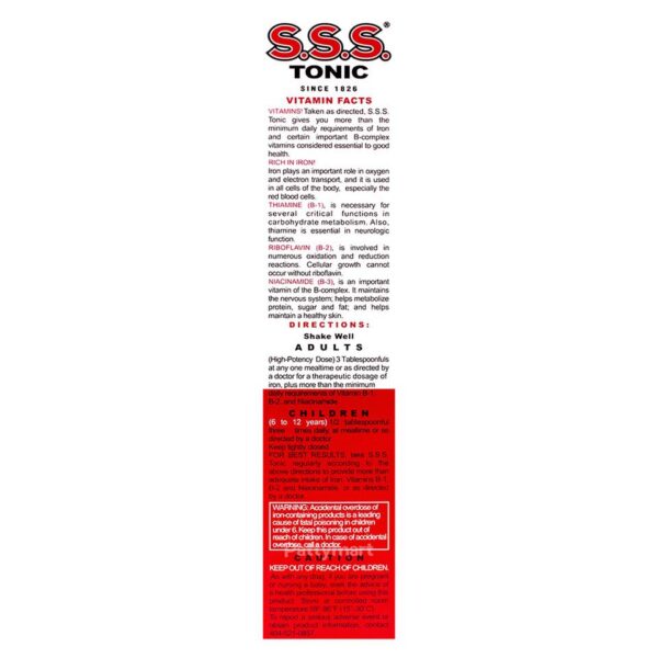 Version 1.0.0 Vista interior del frasco SSS- high Potency Supplements