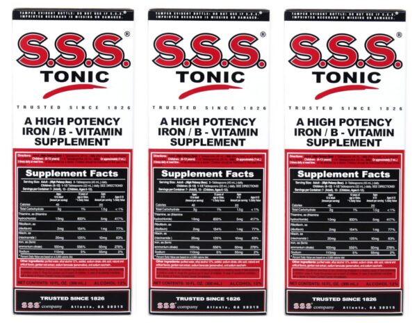 Version 1.0.0 Frasco SSS TONIC 10 oz frente