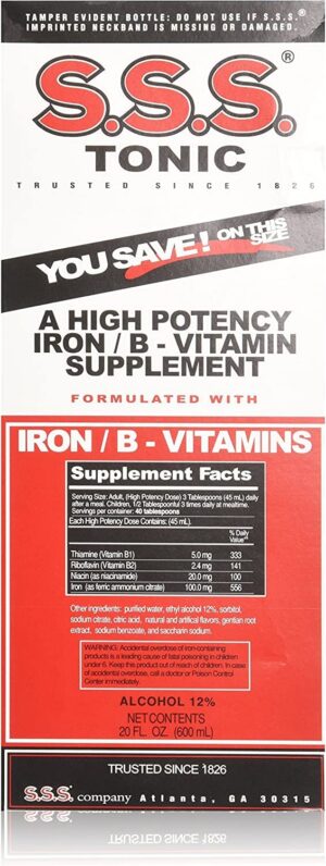 Version 1.0.0 S.S.S. Tónico líquido frasco frontal