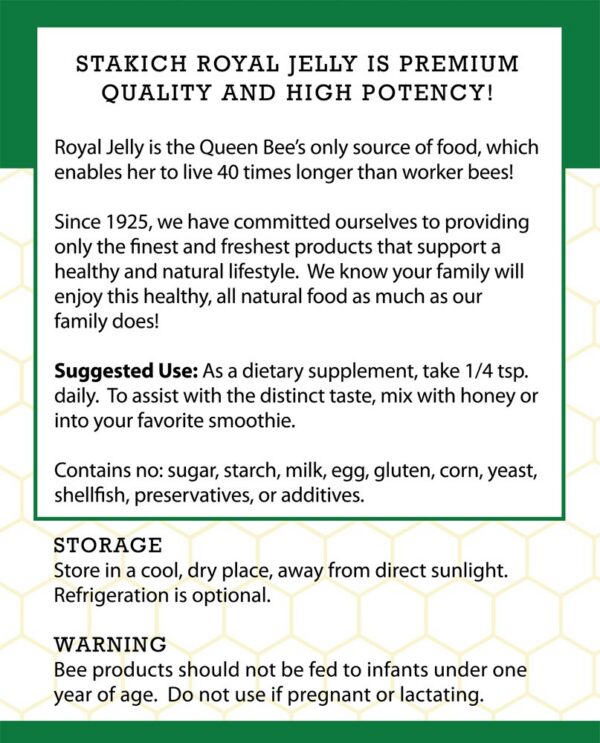 Botella de polvo de jalea real en caja