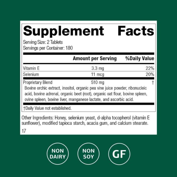 Version 1.0.0 Etiqueta de vitaminas E y selenio en Cataplex E