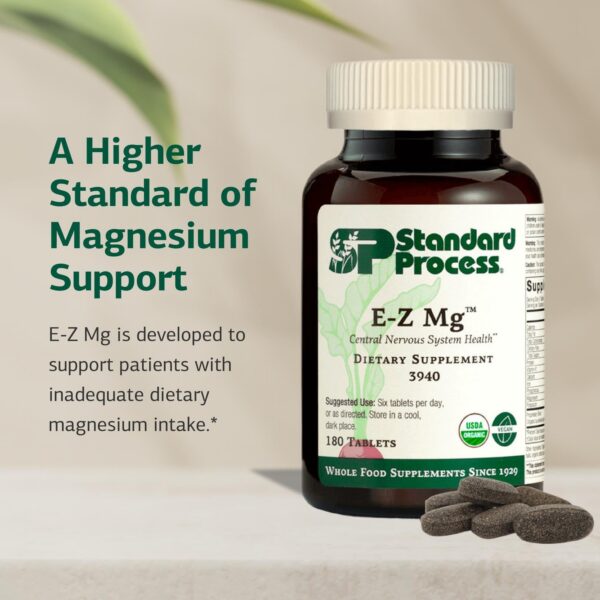 Frasco de E-Z Mg con 180 tabletas