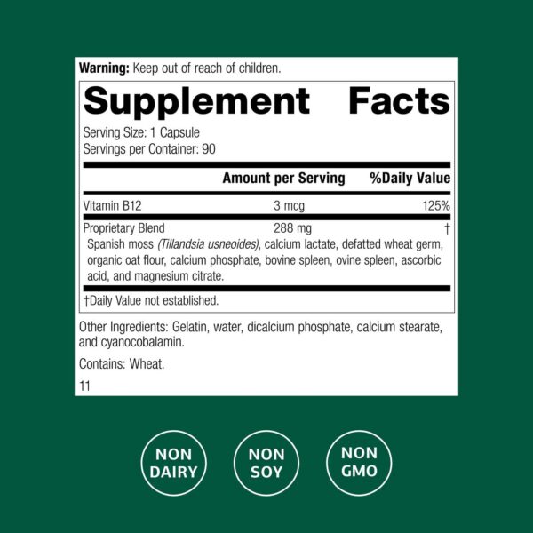 Version 1.0.0 Etiqueta lateral de Standard Process for-Til B12
