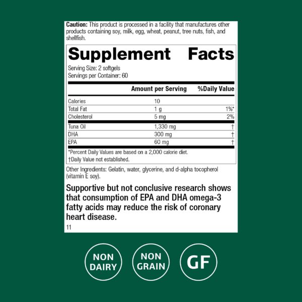 Cápsulas blandas Omega-3 de atún