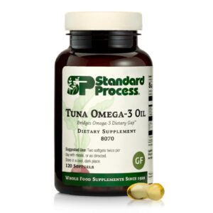 Frente del envase Standard Process Omega-3 de atún