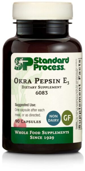Version 1.0.0 Standard Process Okra Pepsin E3 90 cápsulas salud digestiva