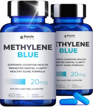 Stanis Labs botella con cápsulas azul de metileno
