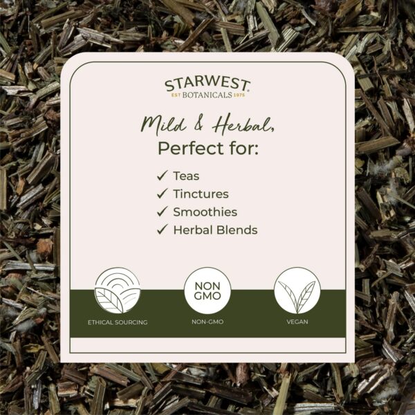 Starwest Botanicals hierba cleavers detalle contenido paquete