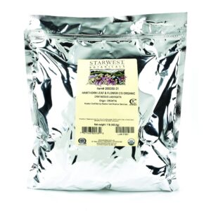 Starwest Botanicals hoja y flor de espino orgánico bolsa 1 libra