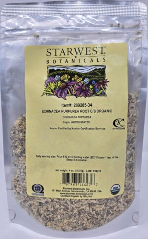 Starwest Botanicals raíz equinácea purpurea orgánica 4 oz