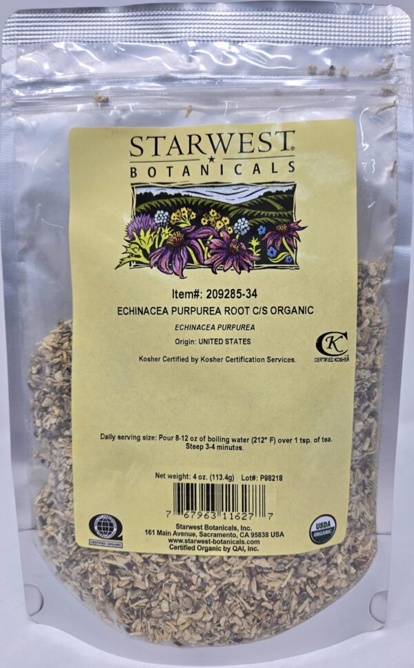 Starwest Botanicals raíz equinácea purpurea orgánica 4 oz