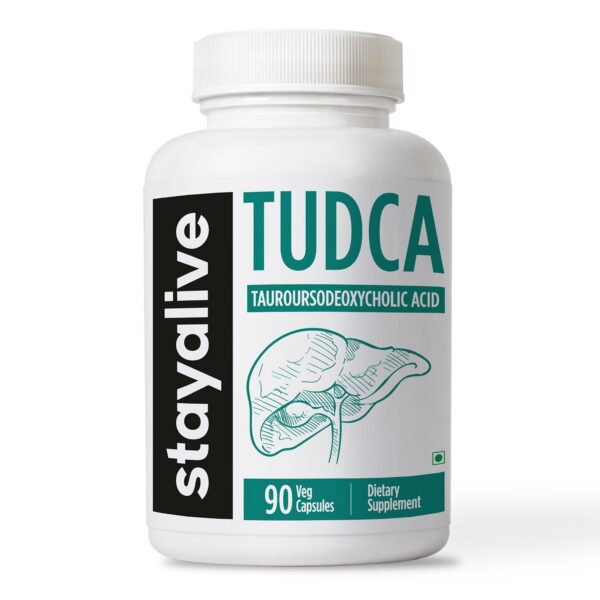 STAY ALIVE TUDCA 500 mg cápsulas frasco frontal
