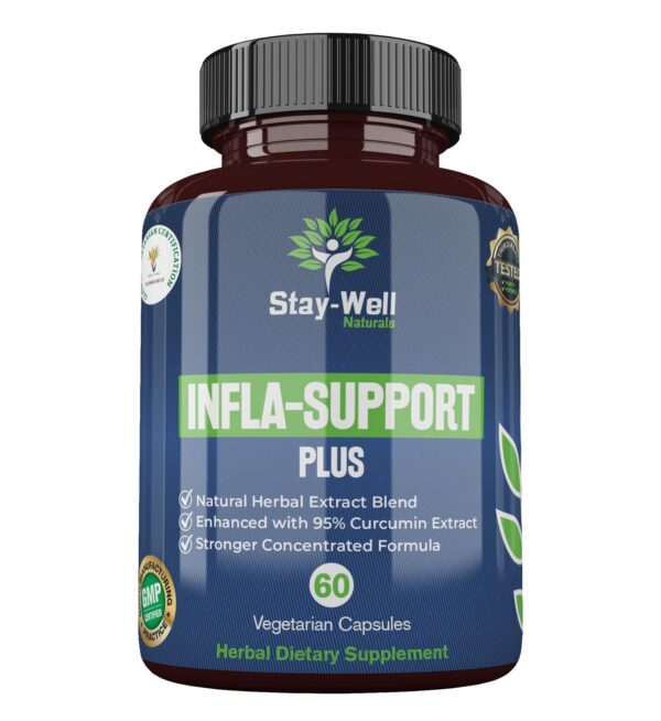 Stay-Well Naturals Infla-Support Plus suplemento herbal paquete