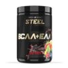Steel Supplements BCAA EAA Polvo etiqueta frontal