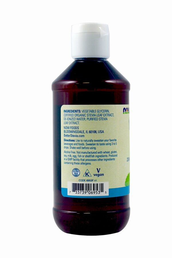 Stevia líquida natural Now Foods edulcorante sin calorías