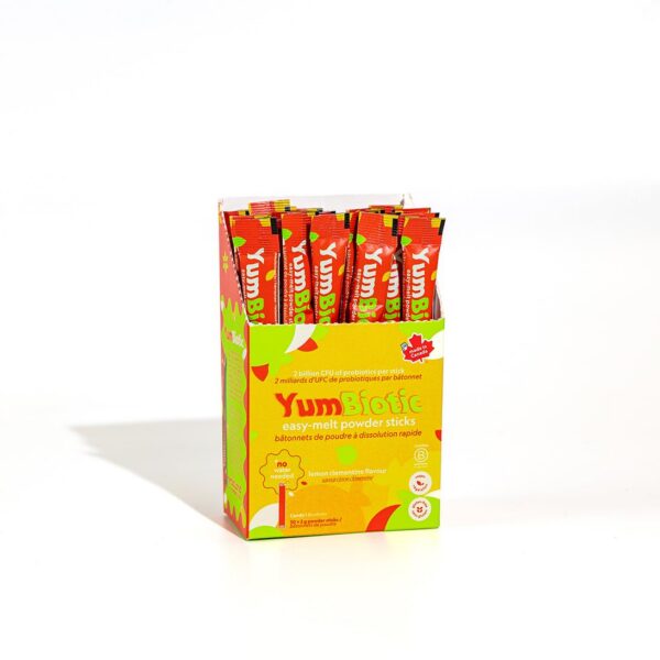 Version 1.0.0 Stick polvo YumBiotic Herbaland probióticos vegano sabor fresa