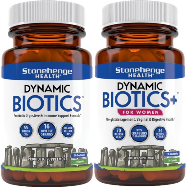 Stonehenge Health Dynamic Biotics probióticos 55 mil millones UFC
