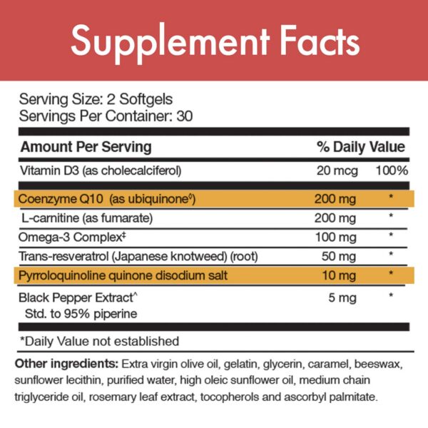 Frasco de Stop Aging Now CoQ10 BioPQQ