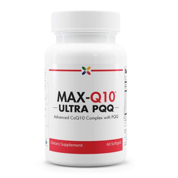 Stop Aging Now Max-Q10 Ultra CoQ10 BioPQQ etiqueta frontal
