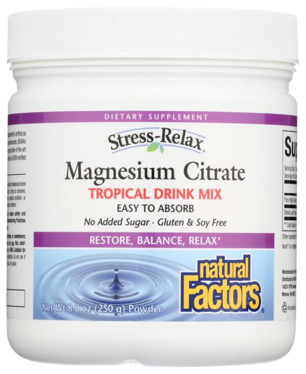 Frasco de Stress-Relax Magnesium Citrate Drink Mix