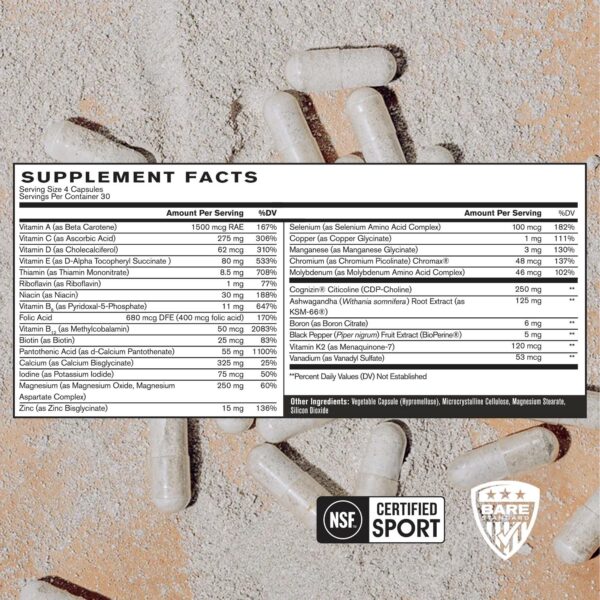 Version 1.0.0 Strong Multi-Vitamin etiqueta