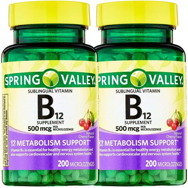 Version 1.0.0 Sublingual vitamina B12 spring valley 500 mcg frasco