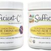 Sufficient-C mezcla bebida vitamina C limón durazno 2 pack