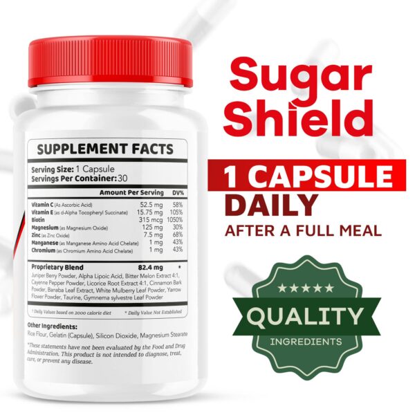 Envase Sugar Shield All Natural 90 cápsulas
