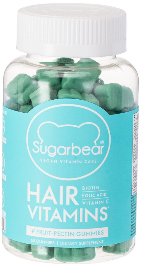 Sugarbear gomitas para cabello biotina 6000mcg frasco