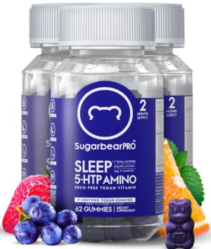 Paquete de gomitas para dormir Sugarbear Melatonina 6mg veganas