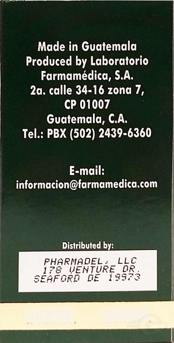 Frasco y etiqueta de Sukrol