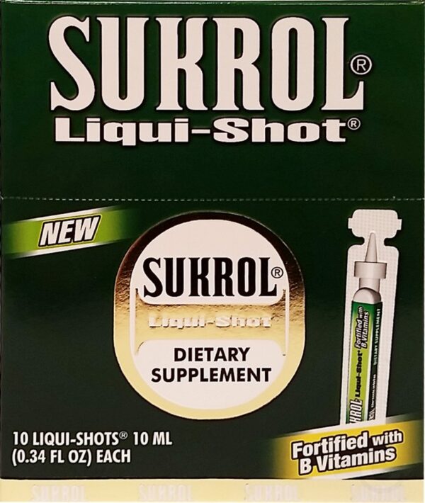 Sukrol Shot Líquido suplemento multivitaminico paquete 10