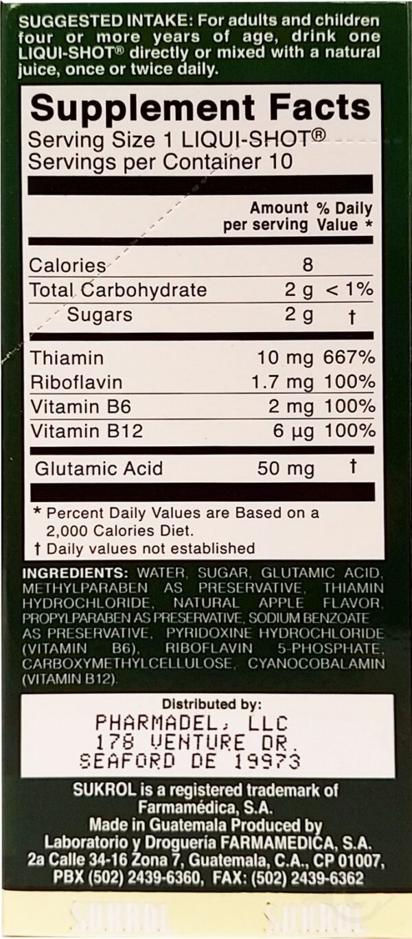 Sukrol Suplemento Líquido botellas varias unidades