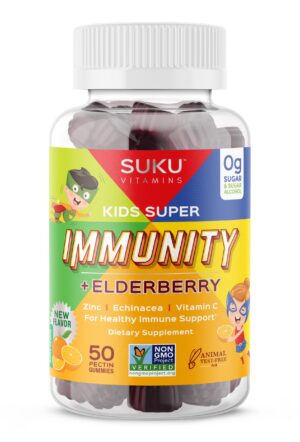 SUKU Vitamins gominolas para niños apoyo inmunológico 50 unidades