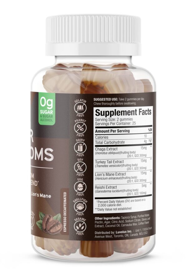 Gomitas coloridas SUKU vitamins super hongos