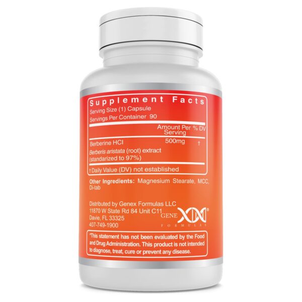Suministro 90 cápsulas berberina Genex Formulas