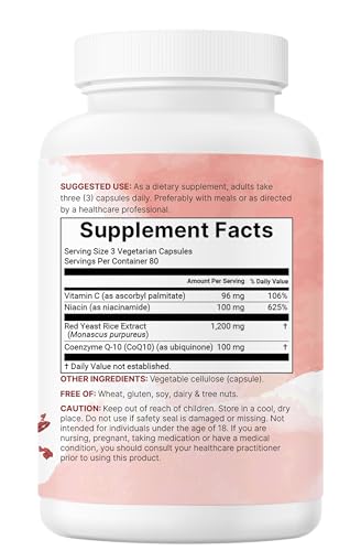 Suministro diario arroz levadura roja con CoQ10 y vitamina C