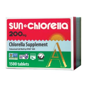 Tabletas Sun Chlorella superalimento alga verde 1500 piezas