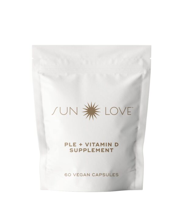 Frente del frasco SUN LOVE PLE + Vitamina D