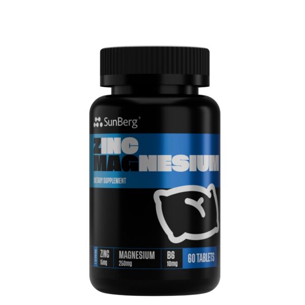 Frasco SunBerg Zinc Magnesium B6 Complex - 60 Tabletas
