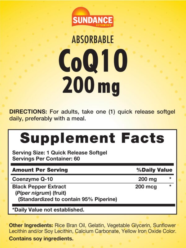 Softgels CoQ10 con pimienta negra