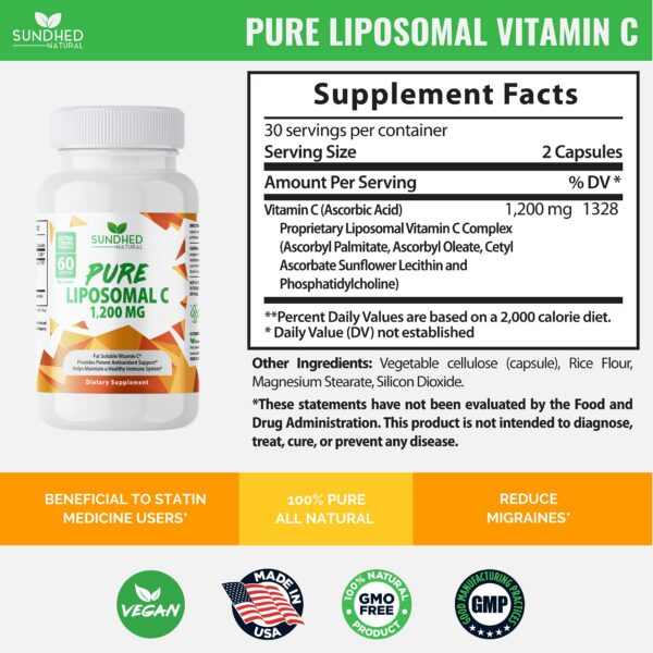Sundhed Natural cápsulas vitamina c liposomal 60 unidades