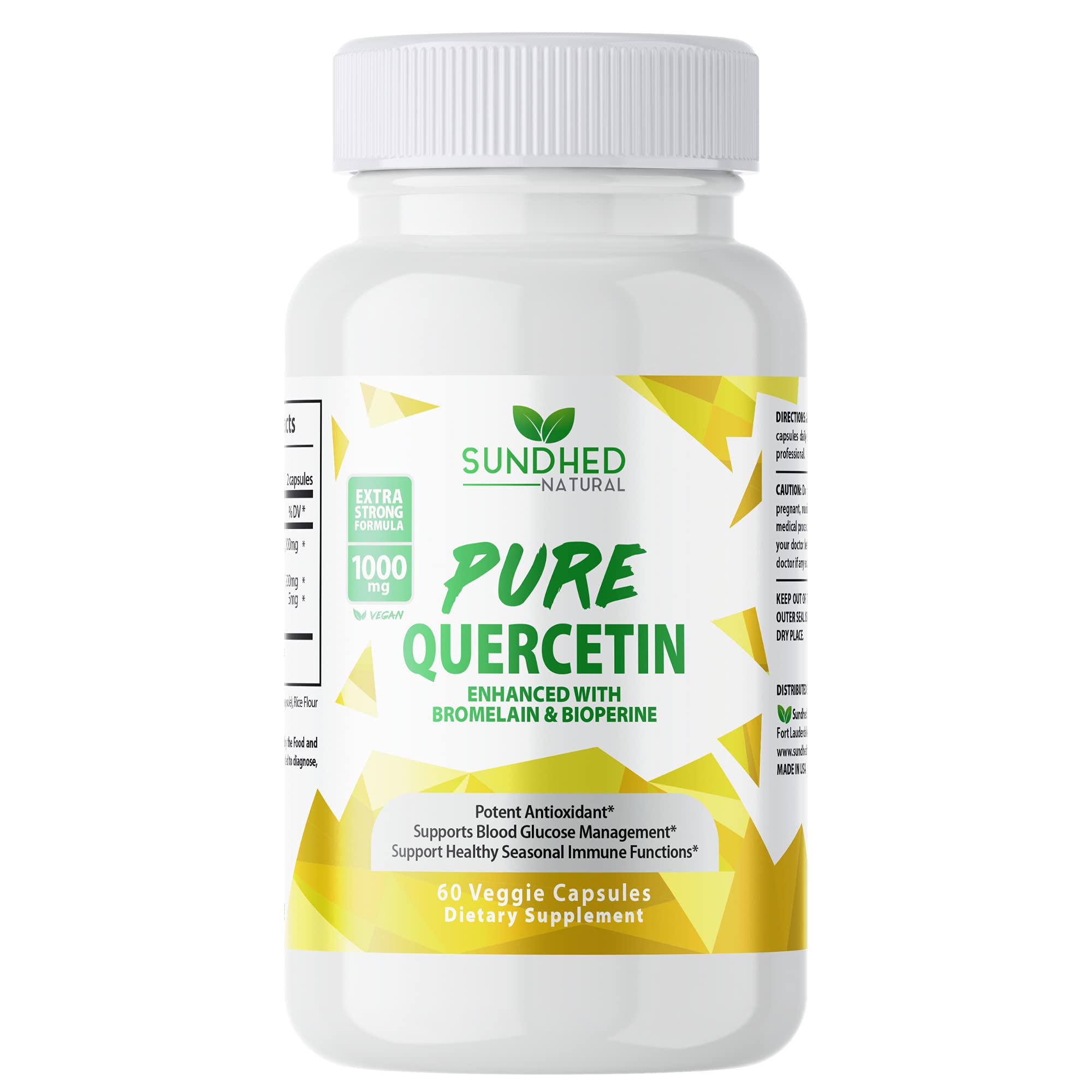 Sundhed Natural Quercetin Bromelain Bioperine