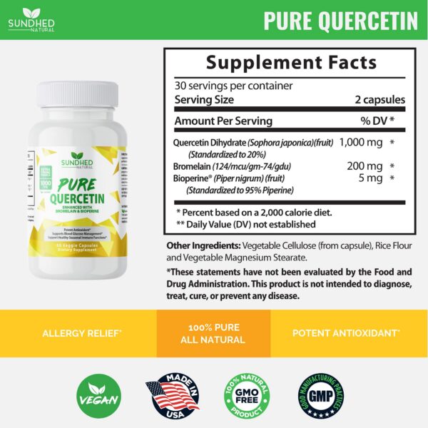 Ingredientes Quercetina Bromelina Bioperine