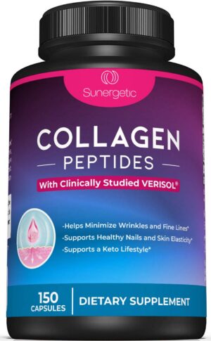 Sunergetic Collagen Peptides Capsules frasco