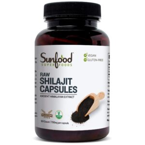 Cápsulas Sunfood Shilajit de resina pura
