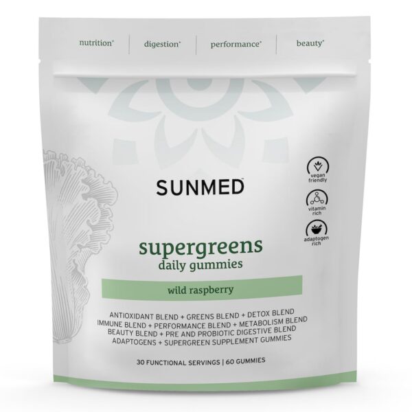 Version 1.0.0 SUNMED Supergreens Gummies en envase